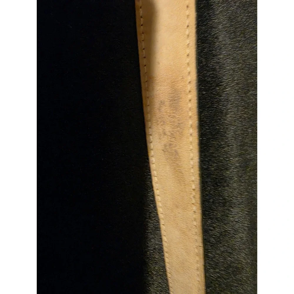 WCM NEW YORK   Black Genuine Reptile & Brass Bold Statement Belt Size SMALL